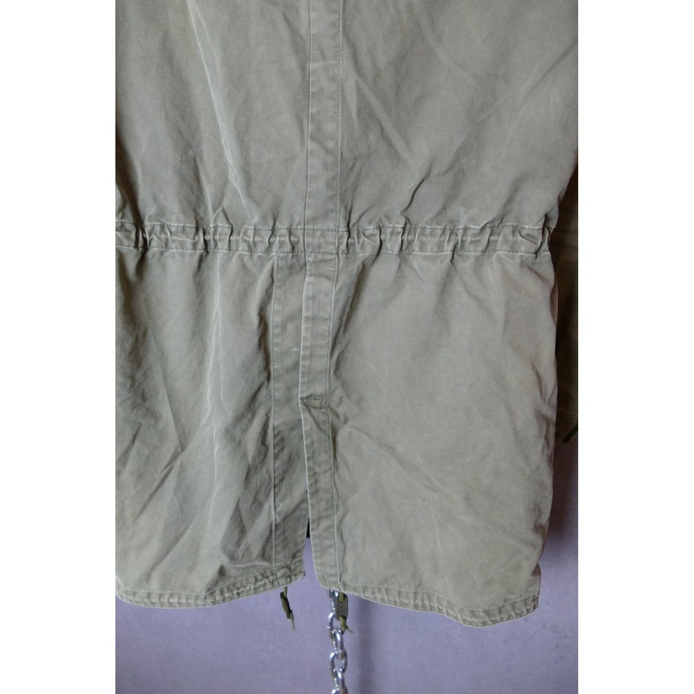 APC Paris Military Hooded Fishtail‎ Parka Jacket Olive Green Cotton Blend Size S - Picture 10 of 11